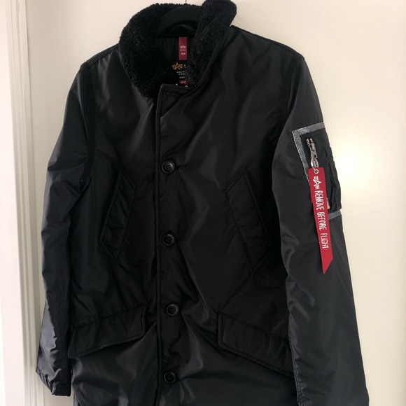 Alpha Industries long black coat - Picture 1 of 3